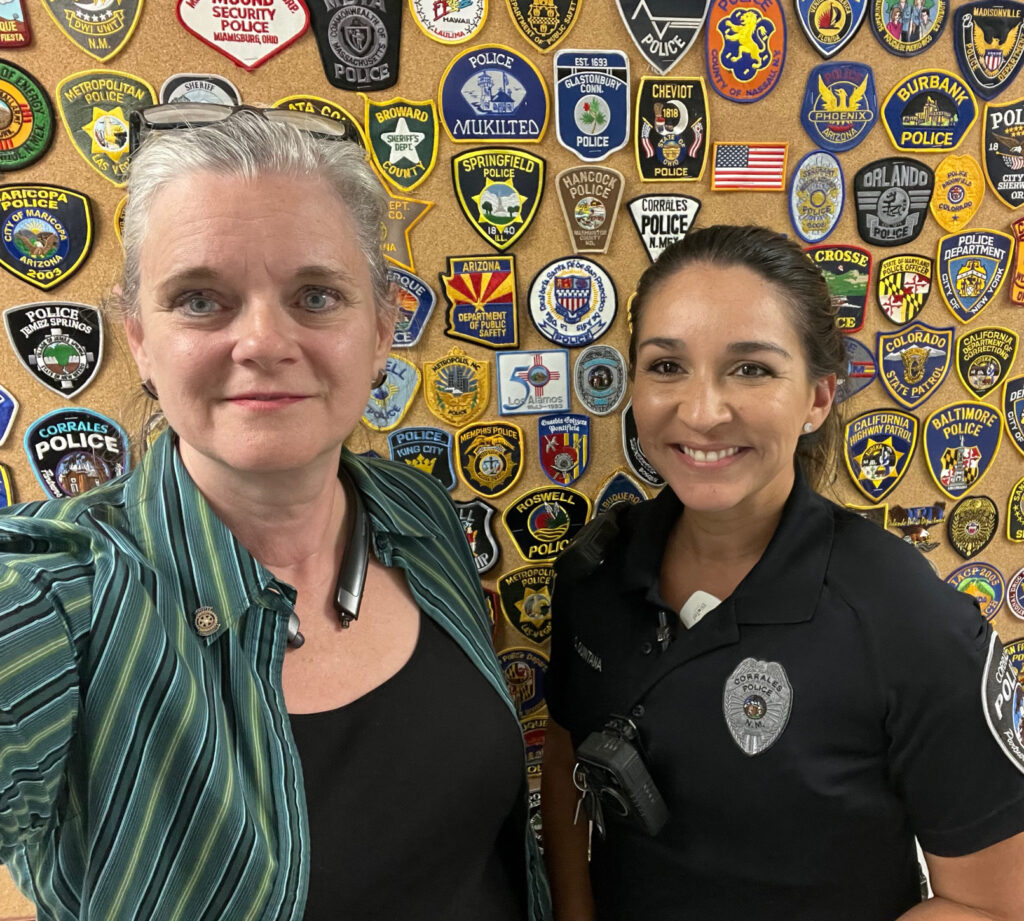 Kathleen with Corrales Officer